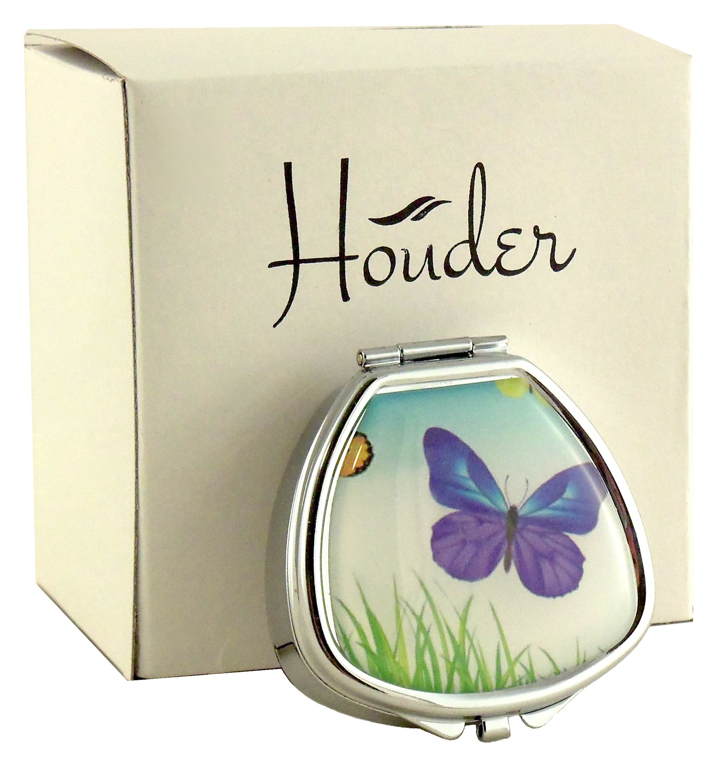 Designer Pill Box for Purse or Pocket (Clamshell) - Gift Box Included Houder