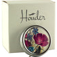 Designer Pill Box for Purse or Pocket (Round) - Gift Box Included Houder