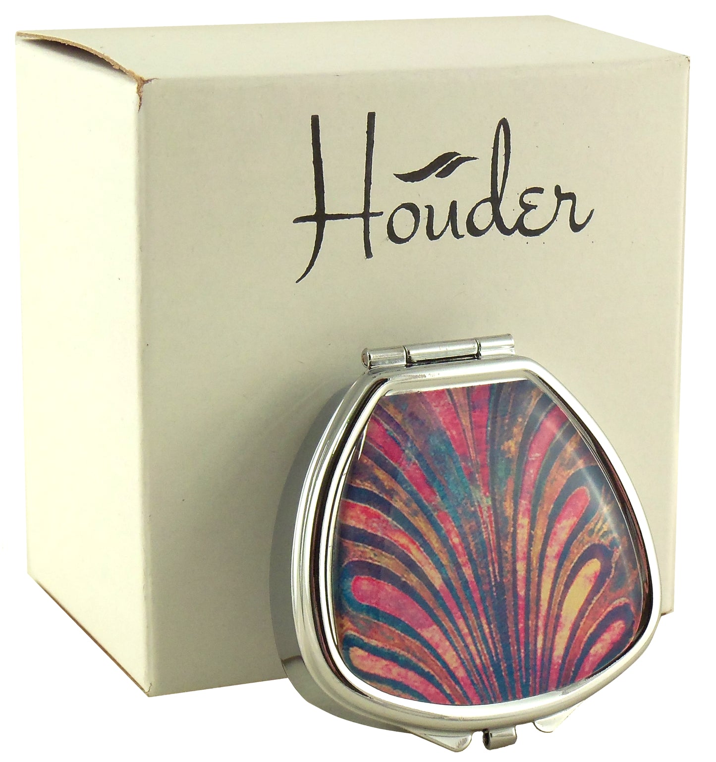 Designer Pill Box for Purse or Pocket (Clamshell) - Gift Box Included Houder