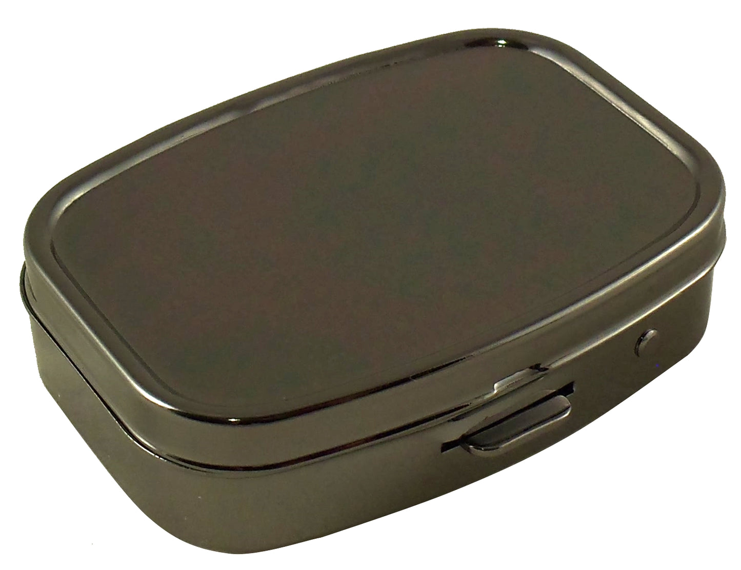 Classy Gray Metal Pill Box for Purse or Pocket - Gift Box Included Houder