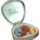 Designer Pill Box for Purse or Pocket (Clamshell) - Gift Box Included Houder