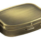 Classy Brass Metal Pill Box for Purse or Pocket - Gift Box Included Houder